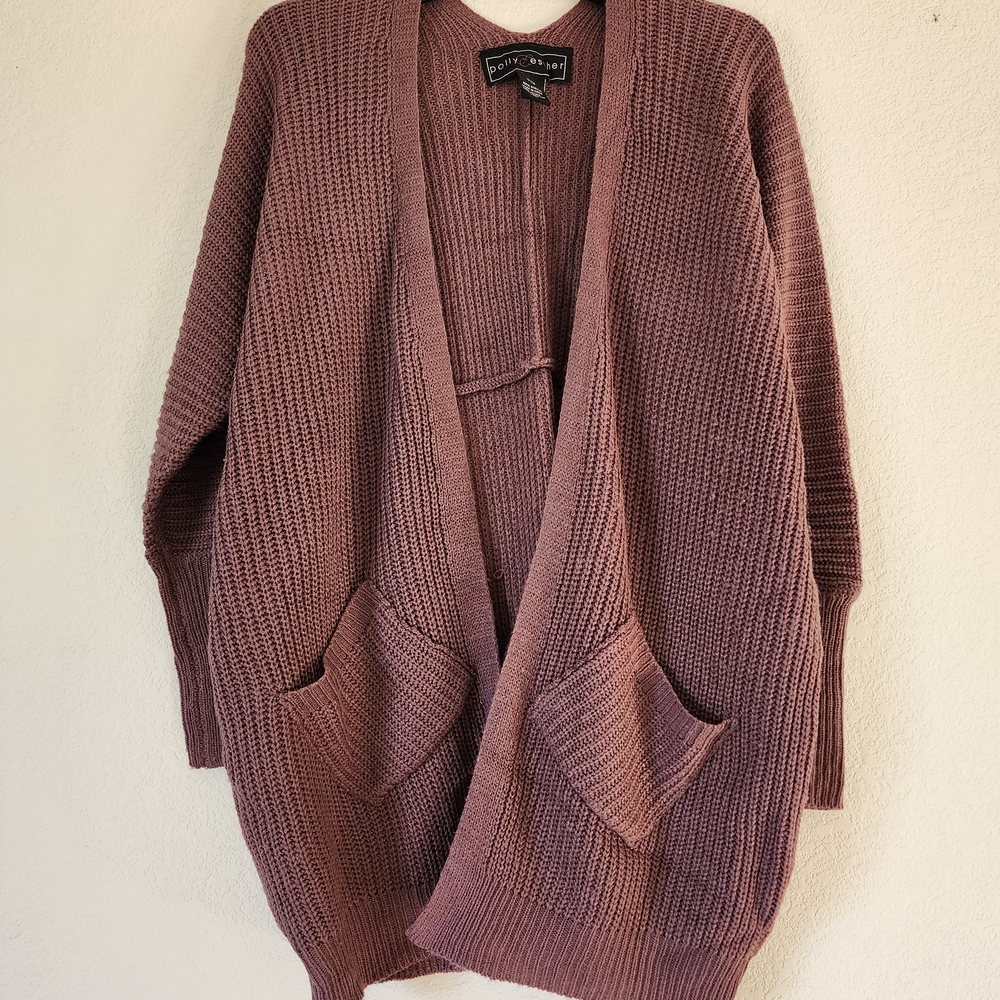 Polly & Esther Women's Mauve Cardigan Size Small/ Medium